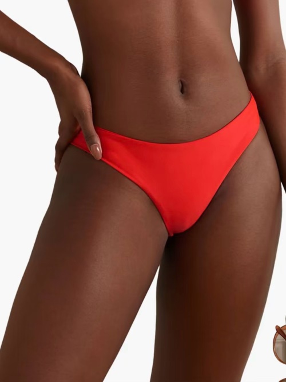 NWT Jade Swim ‘Expose’ Mid-Rise Bikini Briefs in “Coral” Size Large